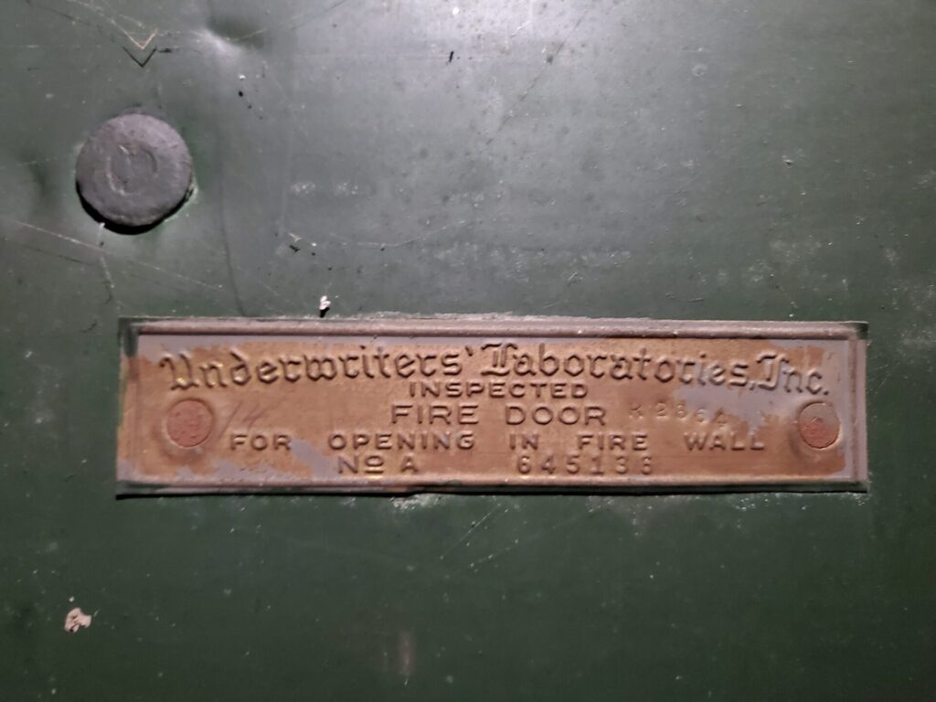 Underwriters' Laboratory nameplate