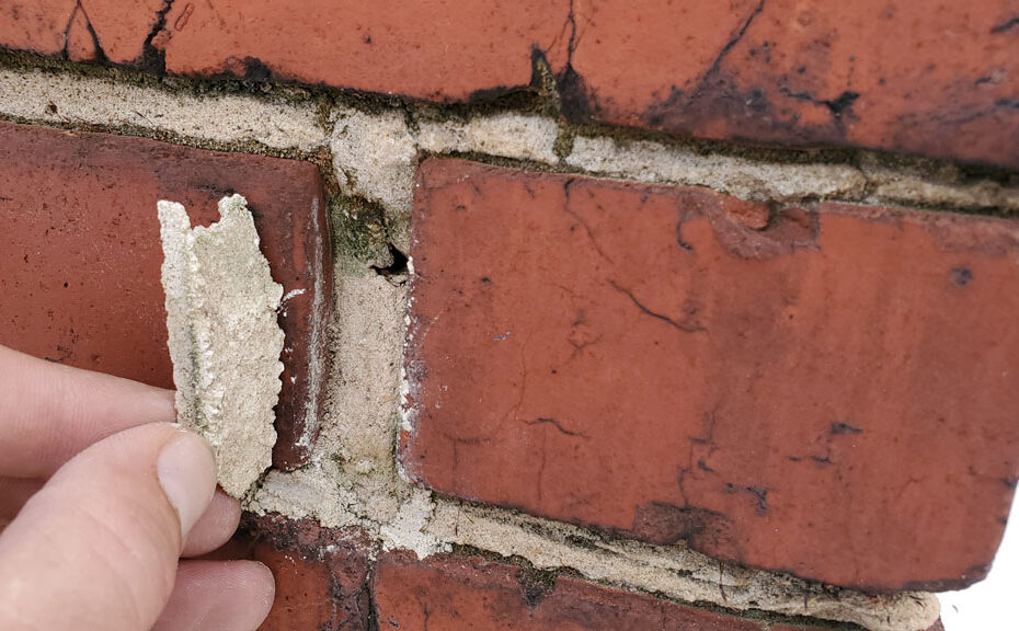 Wind Driven Rain Into Deteriorated Mortar Joints 80 deteriorated mortar joints