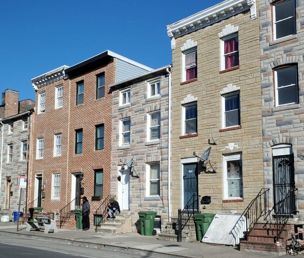 historic rowhome front facade washington dc