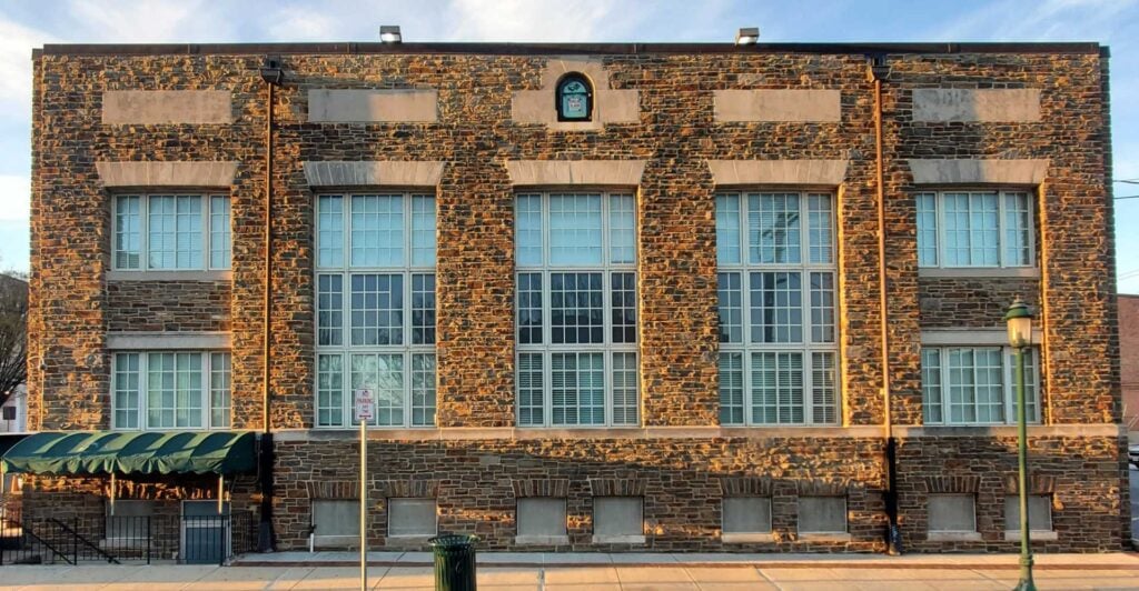 split face ashlar sandstone granite facade