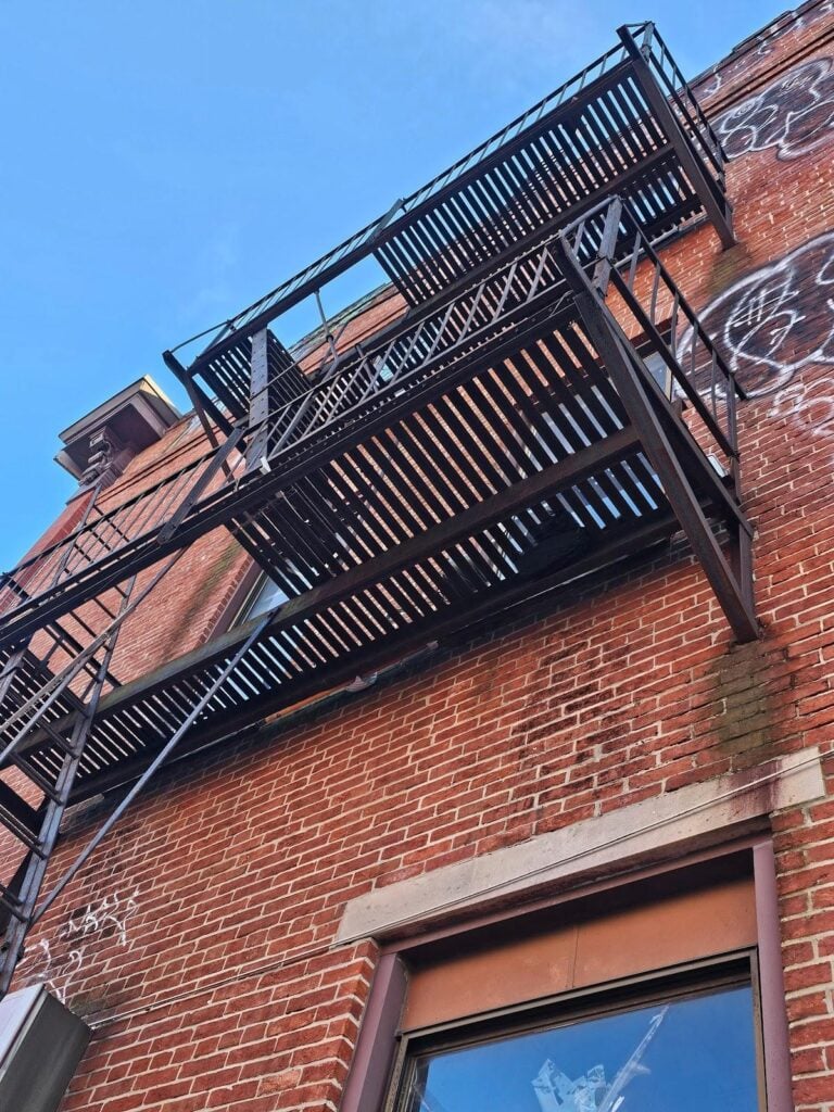 wrought iron historic fire escape