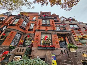 decorative planters on historic masonry facades