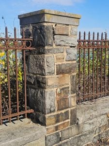 Deteriorated Mortar at a Stone Fence Post - Part I