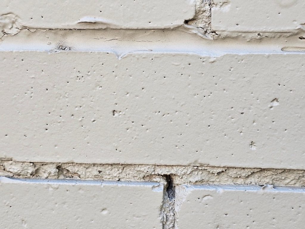 bricks break at the surface