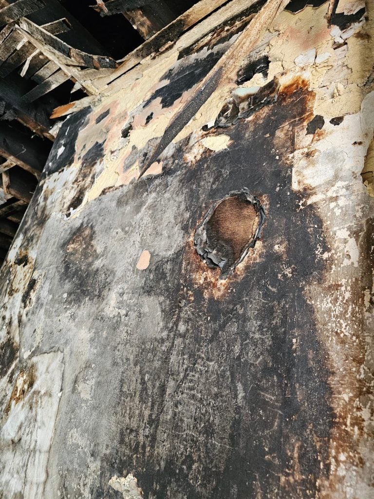 large turrets at the front facade