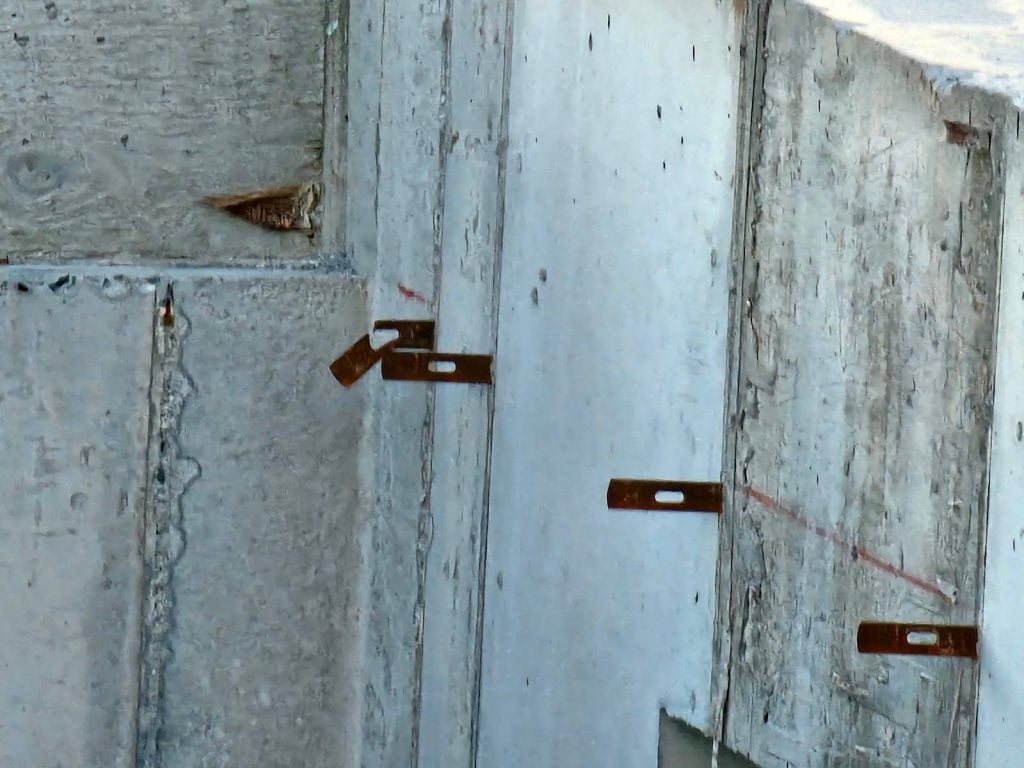 Cast In Place Concrete Foundations - Part II 3 flat ties that are set embedded in the concrete