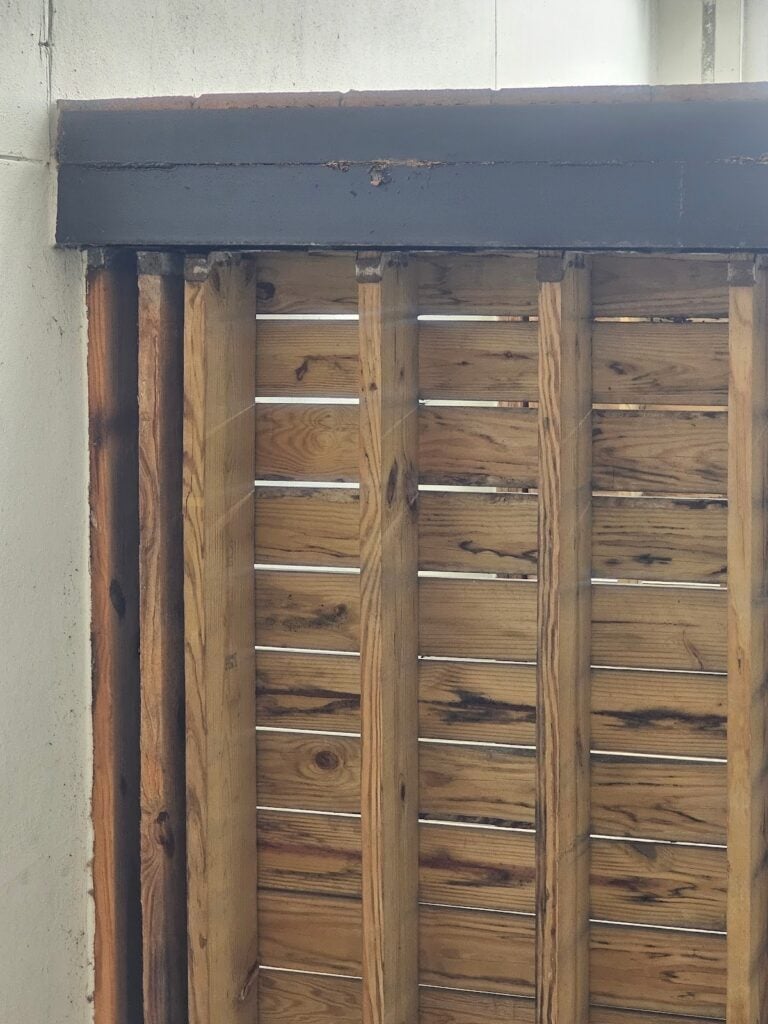 far left side of the beam assembly