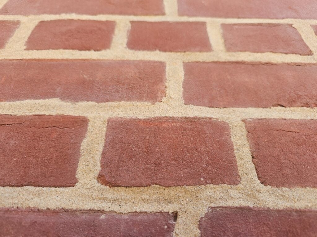 middle of the repointing process