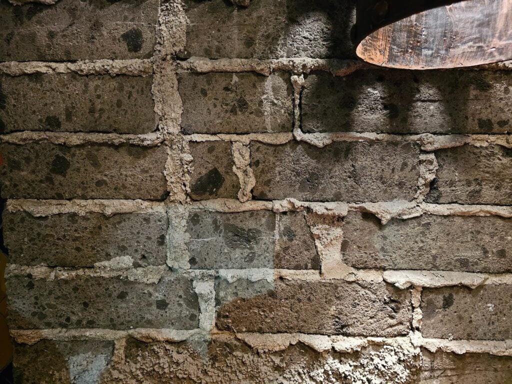 Extruded Mortar Joints - Part II 7 Profile view of extruded mortar extending past the brick face